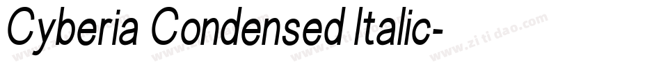 Cyberia Condensed Italic字体转换